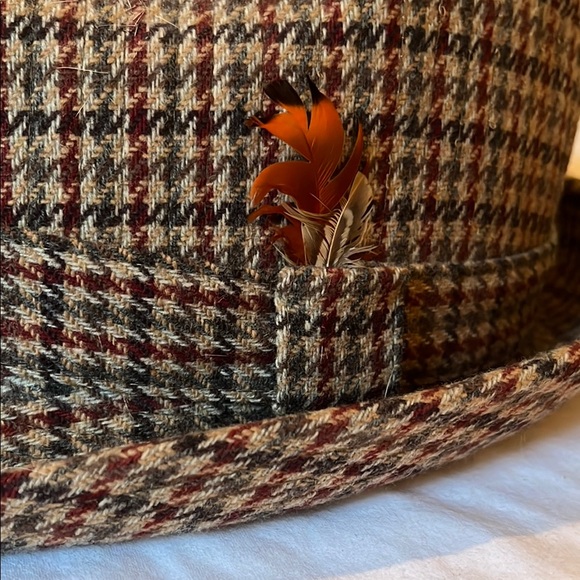 Vintage Houndstooth Fedora - Picture 3 of 6